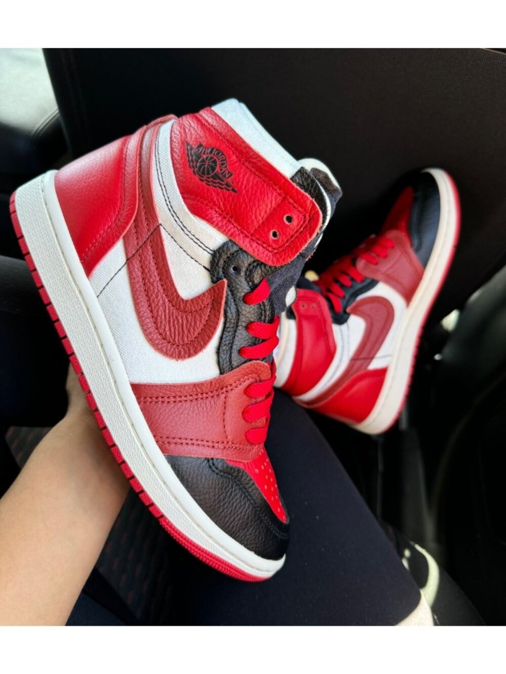 ✨ F57 - SIZE 8.5 WOMENS AIR JORDAN 1 MM HIGH RED/ BLACK / SAIL FB9891-600